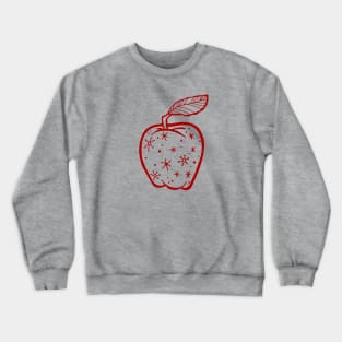 Fantastic Mr Fox - Apple with Stars - Red Crewneck Sweatshirt